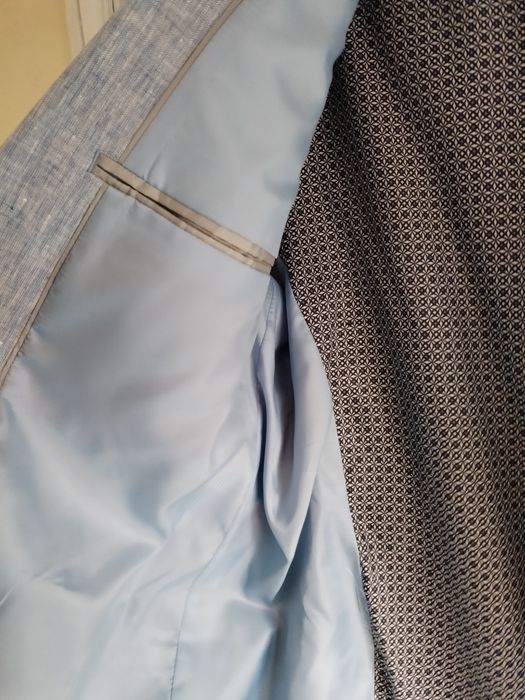 Blazer linho azul claro tam L_ Eur 50