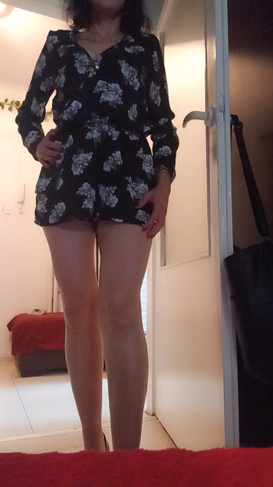 Kombinezon krótki , w kwiaty