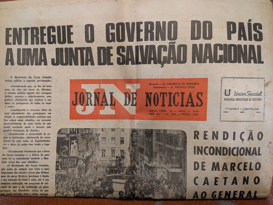 Antiguidades História de Portugal, 25 de Abril