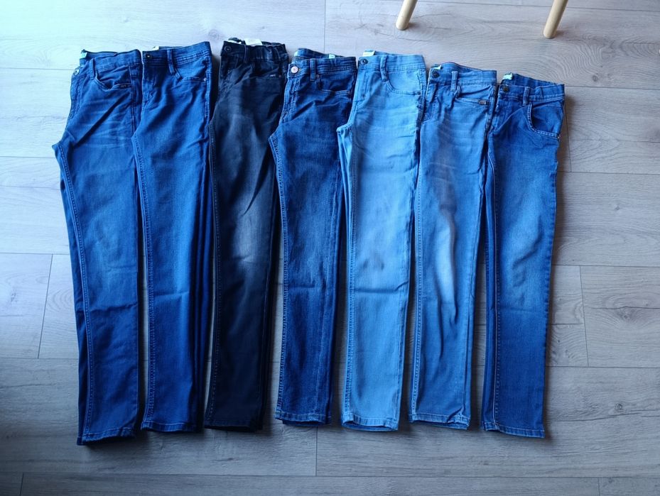 zestaw spodni 7x jeans chłopiec super skinny 152