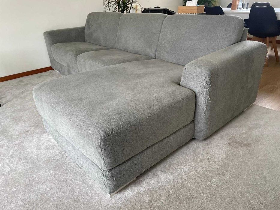 Sofá XXL 3 Lugares c/ Chaise Longue 2,85m – Feito por Medida