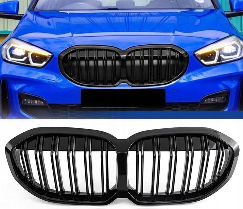 Atrapy Nerki Grill BMW Seria 1 F40 2019+ Czarny Połysk