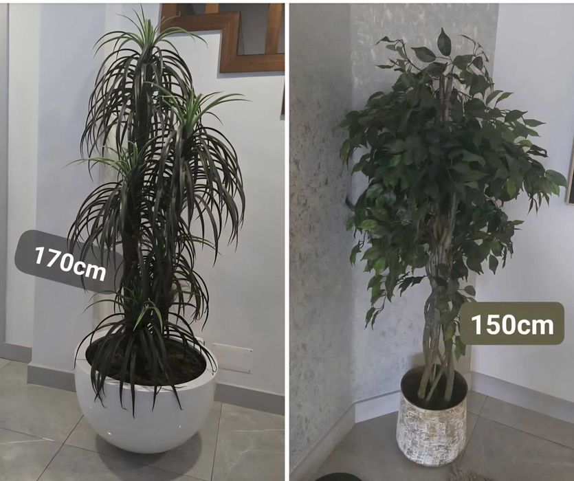Plantas artificiais + vasos
