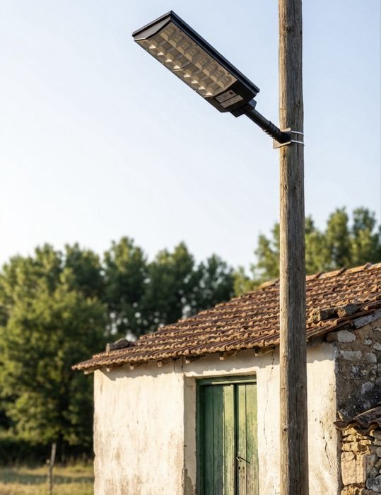 Luminária Led Solar com sensor de movimentos e comando - 37,5cm x 19cm