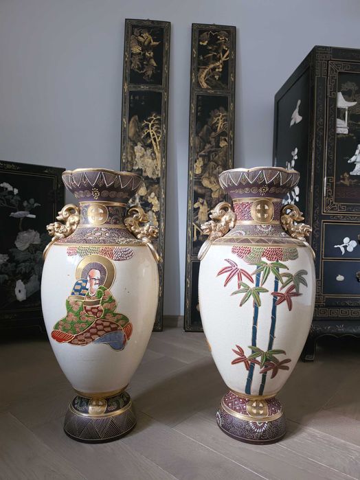 Monumentalna PARA Waz SATSUMA 60 cm – Japonia Meiji – MORIAGE
