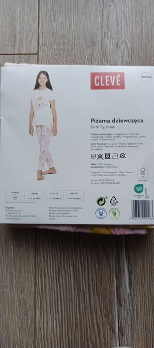 Nowa piżama dziewczęca 158/164 z kotkami