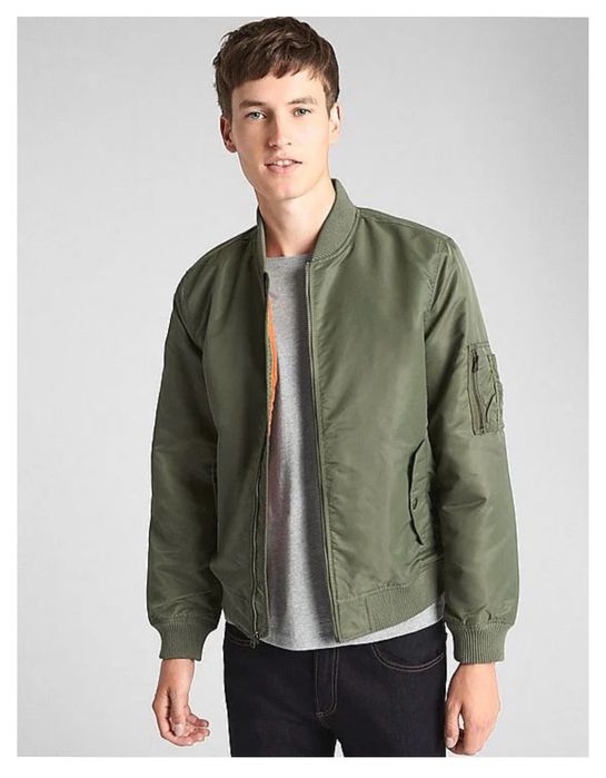 Gap Vintage Green Bomber Jacket XL