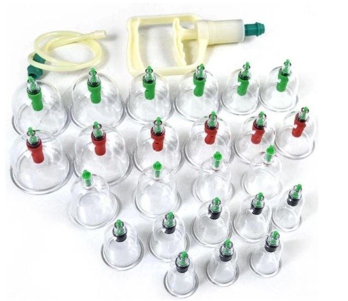Вакуумные банки массажные с насосом - 24 шт KL