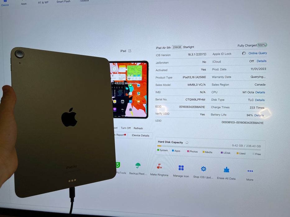 iPad Air 5, 2022 M1, 256gb, 100%, айпад аір 5, планшет