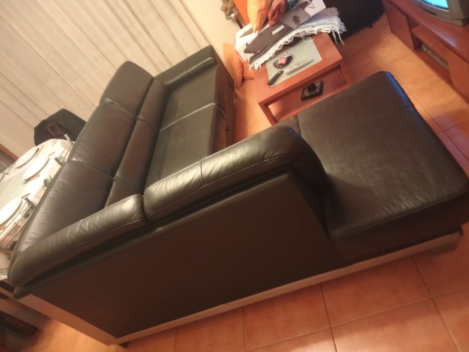 Sofás cama em pele preto