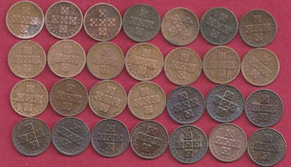 Coleção  de   X  Centavos    as  28  Moedas  de 1942 a 1969
