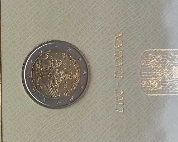 2 Euros Proof Vaticano 100 anos Aparições de Fatima