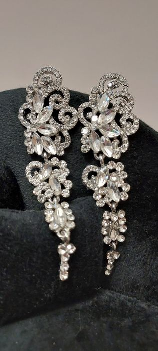 Przepiękne kolczyki cyrkonie ślubne