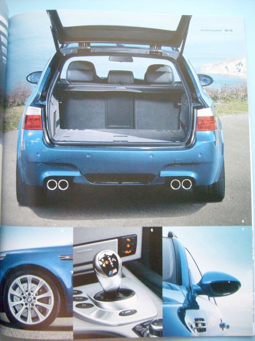 BMW M5 E60 Limousine / M5 E61 Touring 2008 prospekt 58 str., stan BDB