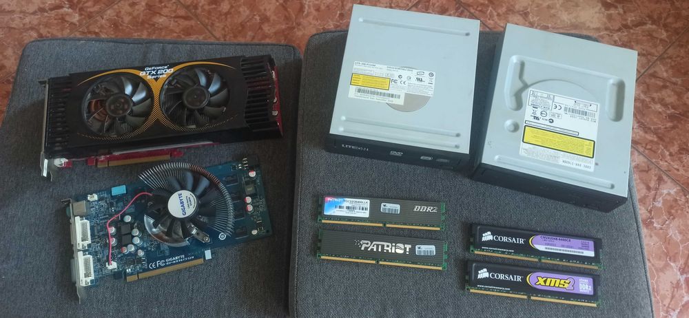 Karty graficzne, pamięci ram, napęd DVD RW