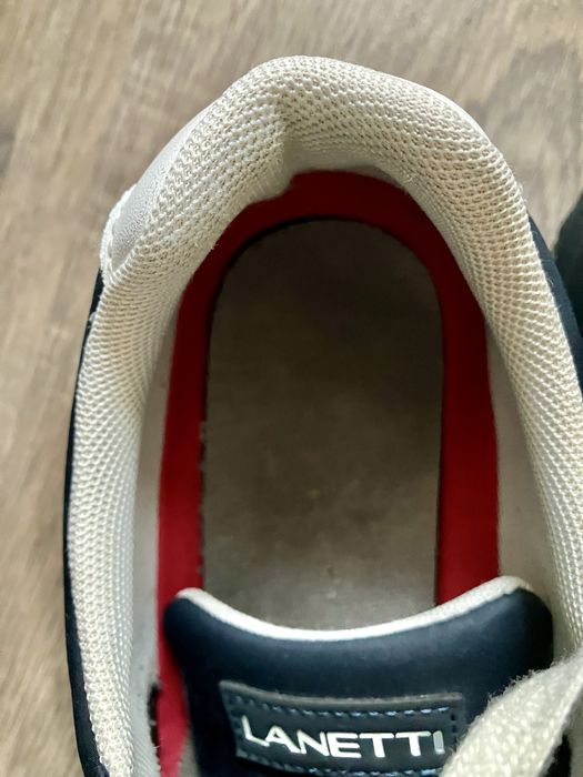 Sneakersy Lanetti 45, niskie, granatowe