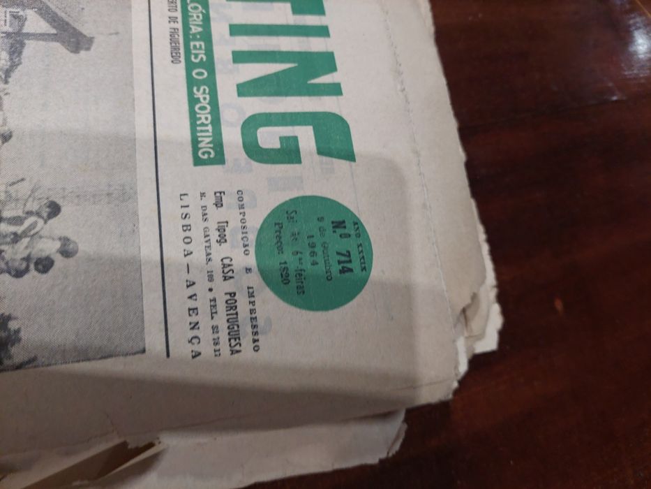 Jornais antigos sporting anos 60