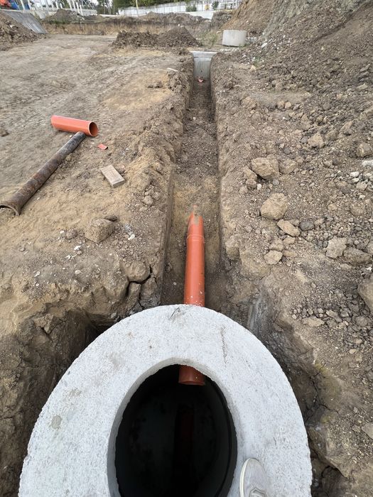 Земляные работы, септик под ключ, монтаж канализации и водопровода