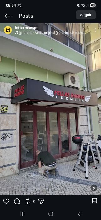 Caixas Iluminadas Reclamos decoração de montras