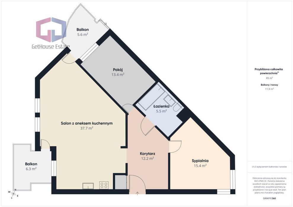 Apartment in Olsztyn, Osiedle Kętrzyńskiego - Widok 5