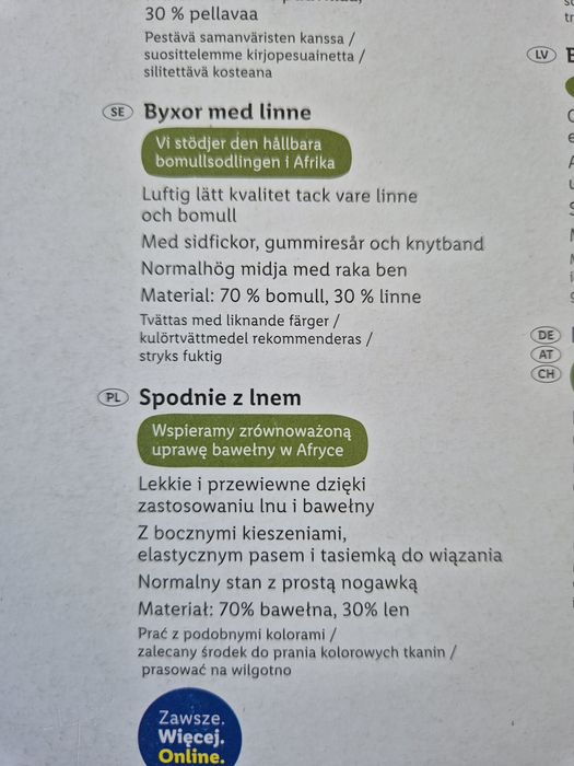 Esmara nowe spodnie z lnem 40