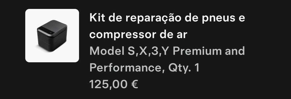 TESLA | Kit de reparação de pneus e compressor de ar