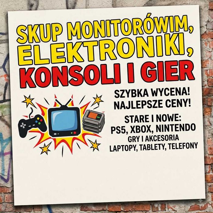 Skup Elektroniki Monitorów Gier Konsol Tanio Szybko Wycena