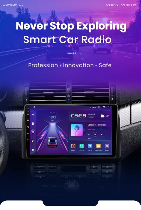 Rádio BMW e46 M3 2/32GB android Auto Carplay 2din 9" gps wifi NOVO