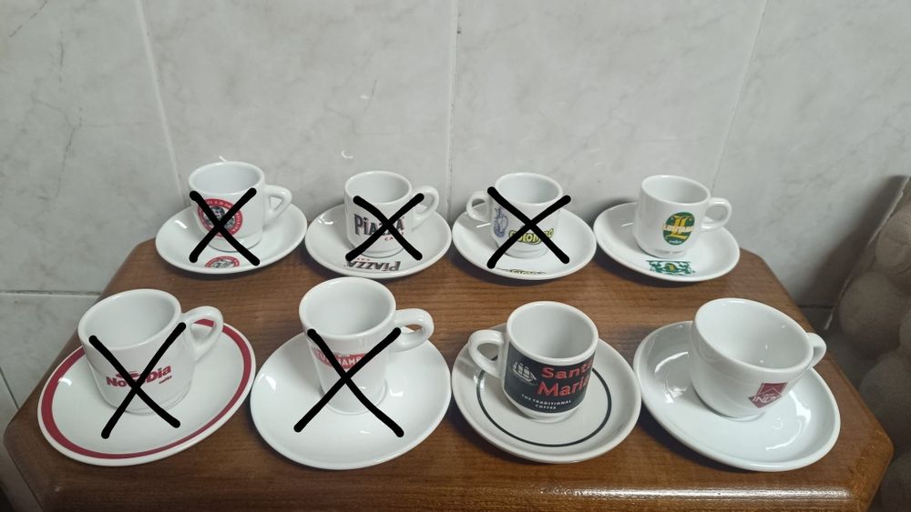 Chávenas diversas
