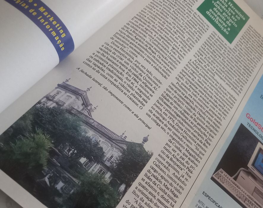 A Brejoeira e o palácio na Exame 1991 a Dama do vinho