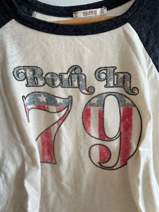 Camisola Pull&Bear – Tema Born in 79 – Creme e Cinzenta