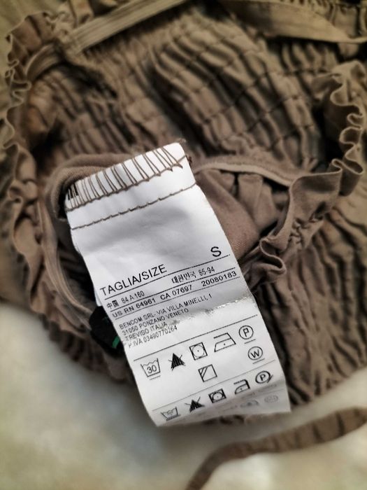 Vestido castanho/caqui, tam. S - Benetton