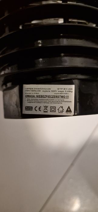 Lampa owadobójcza 4W na owady na komary