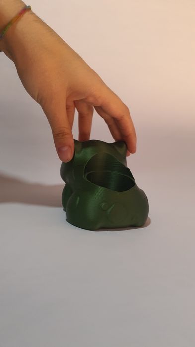 Vaso do bulbasaur verde escuro
