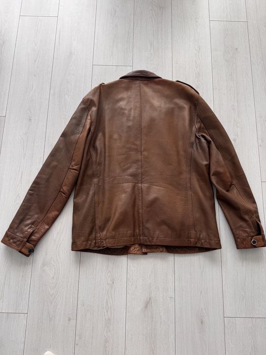 Вінтажна шкіряна чоловіча куртка
