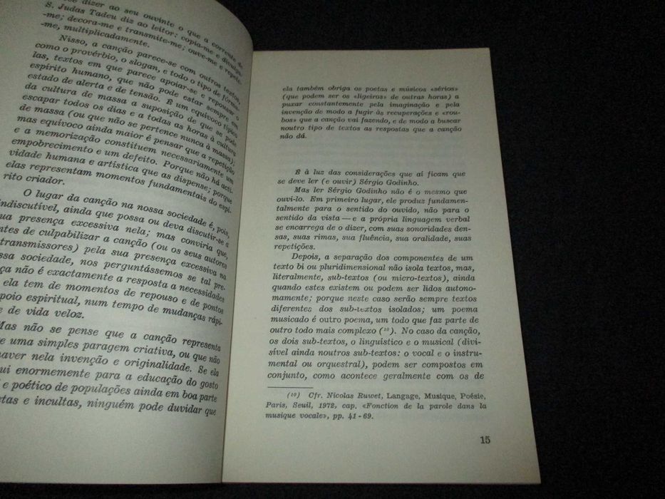 Livro Canções de Sérgio Godinho Arnaldo Saraiva