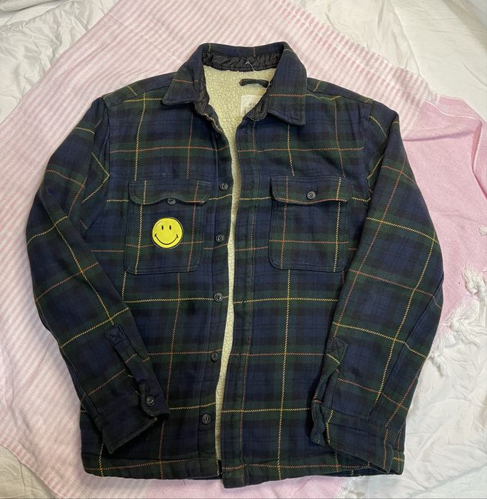 Красивая шерпа тедди рубашка пиджак кофта бомбер в клетку Zara