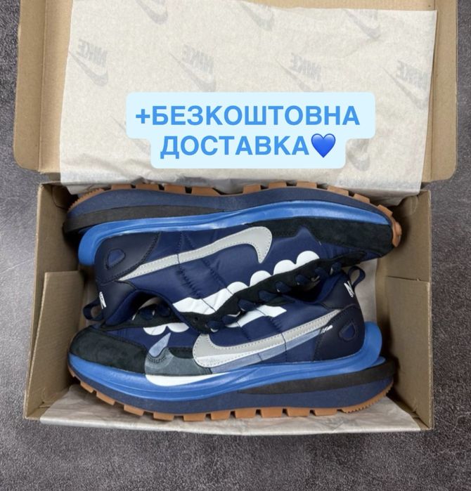 БЕЗКОШТОВНА ДОСТАВКА‼️ Кросівки Nike Sacai Blue (Сині) найк сакаі кросівки , sacai blue shoes,найк сакаи кроссовки мужские синие, обувь мужская.