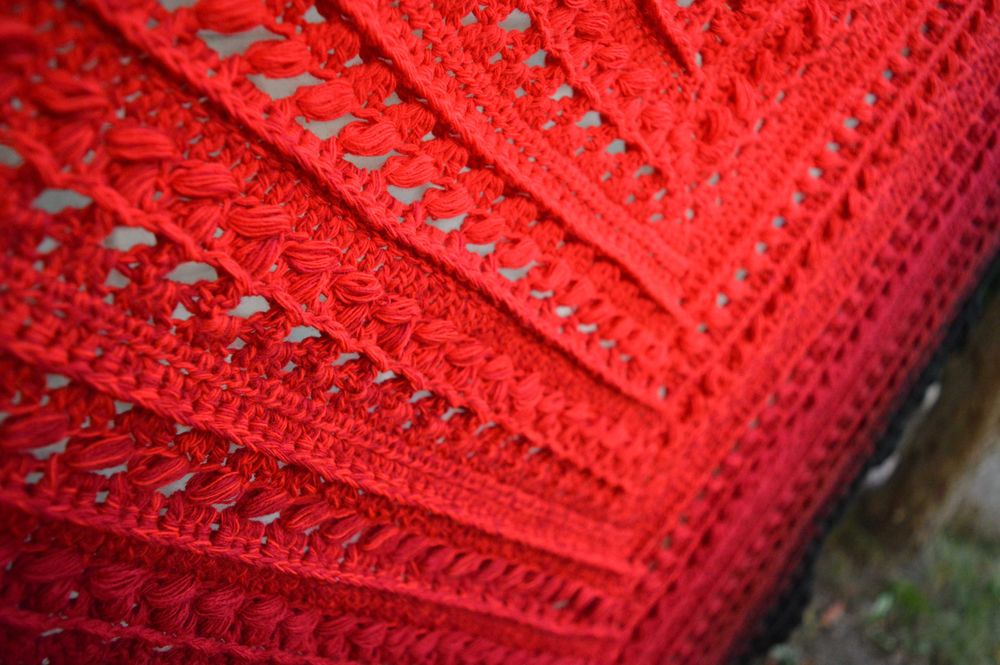Chusta szydełkowa rękodzieło handmade