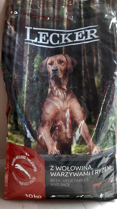 Karma Dla Psa Lecker 10kg wołowina, ryż, ważywa
