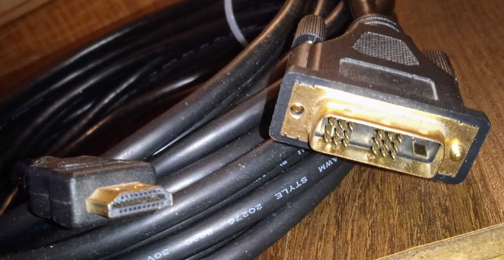 Кабель б/у, HDMI-DVI-D   10м