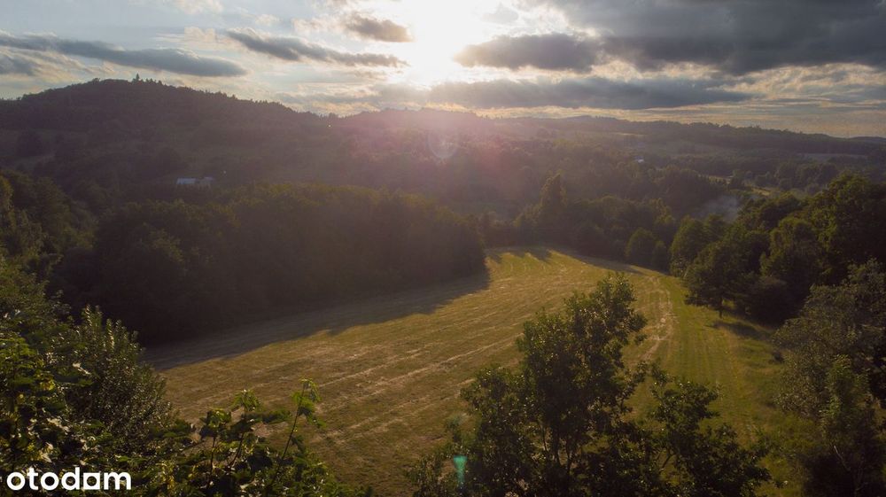 2 działki (0,96+0,46ha) pod wymarzony dom lub agroturystkę, las,  góry