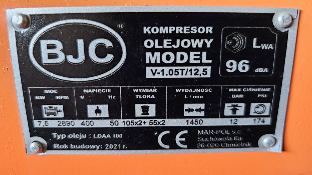 Sprężarka Bjc 500l