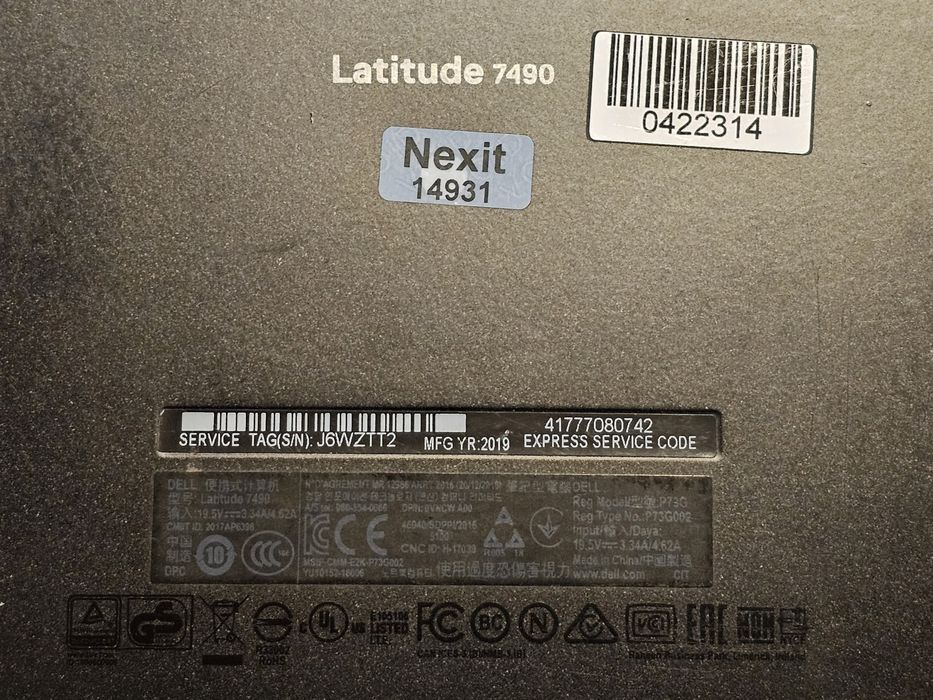 Laptop dell latitude 7490