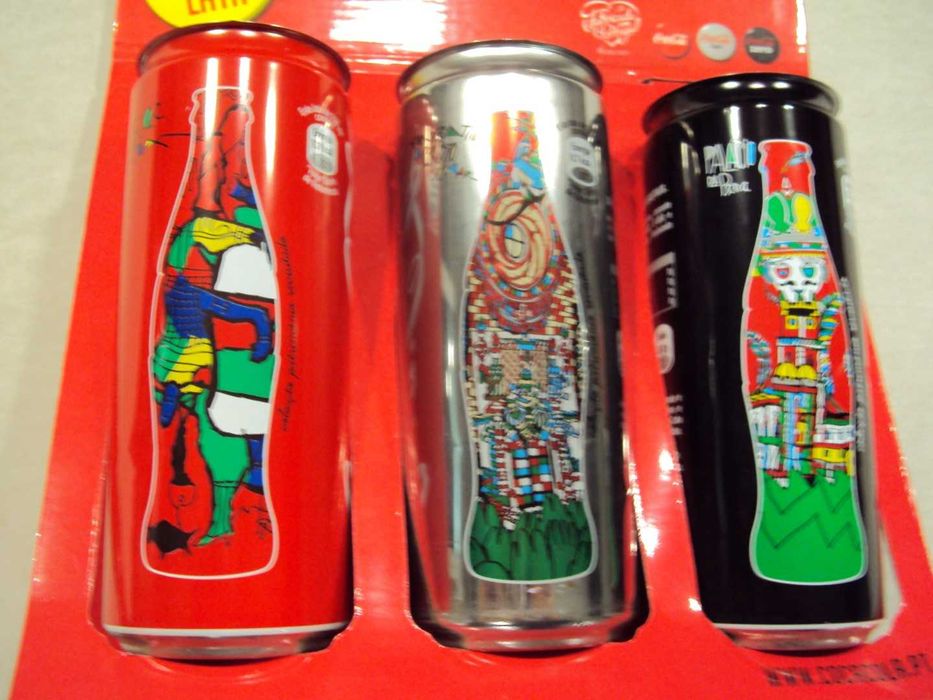 3 Latas Coca Cola Património da Unesco + expositor