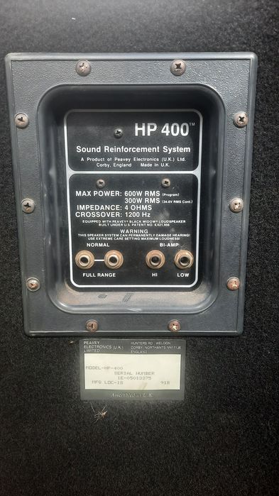 peavey hp400 sistema de altifalantes de reforço lautsprecher black wid