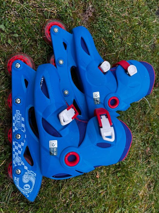 Unisex - Rolki Oxelo niebiesko-czerwone