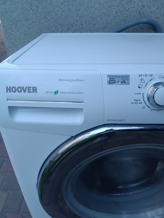 Пральна машина з сушкою Hoover 6+4 кг (Італія). Вузька пралка сушка