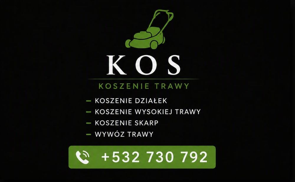 Koszenie trawy Wykaszanie nieużytków, zarośli, działek, ogrodów
