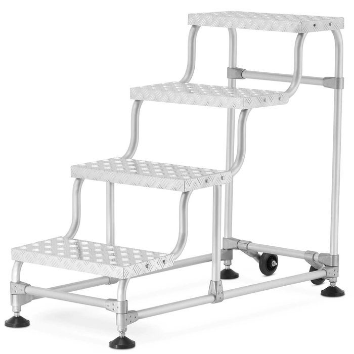 Aluminiowe schody jezdne magazynowe HIGHER 4-stopniowe S-7804